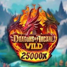 Dragons of Arcane Wild slot logo by Foxium at 50 Cent Casino